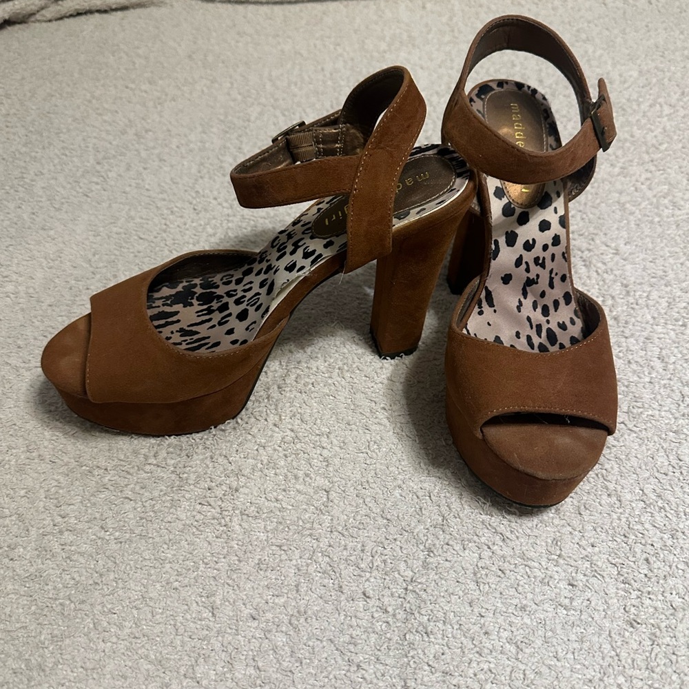 Madden Girl Brown Platform Heels